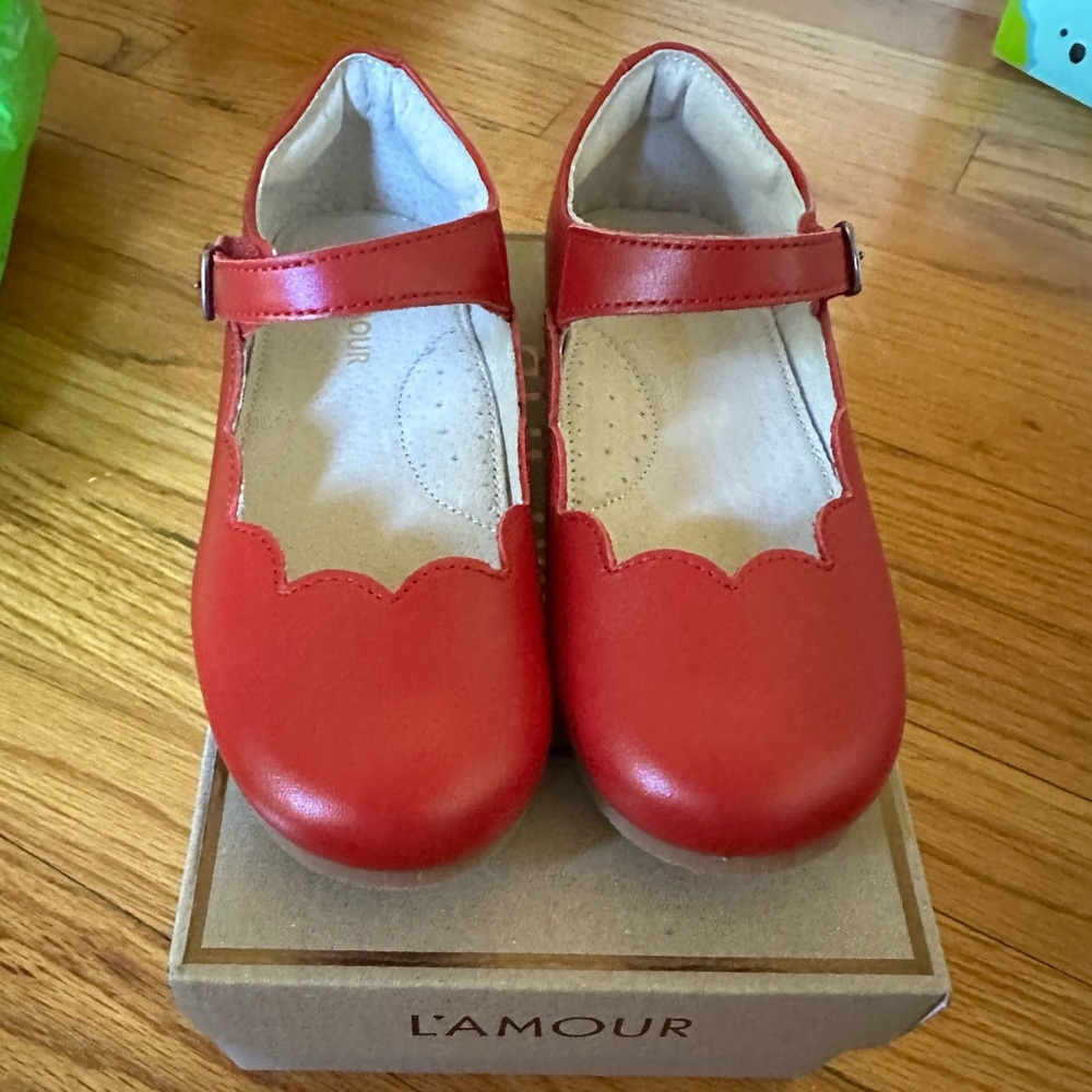 L'Amour Red Kids Shoes